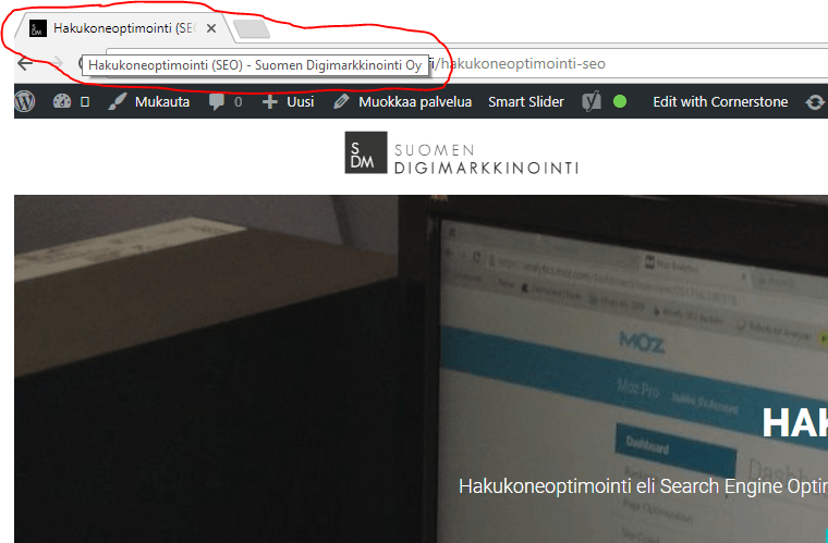 blogin hakukoneoptimointi