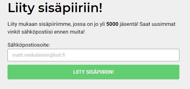 yhteydenottolomake-laskeutumissivu