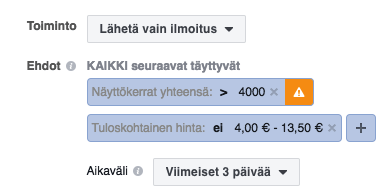 facebook automaattiset säännöt ilmoitus