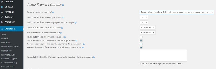 Wordpress tietoturvan parantaminen